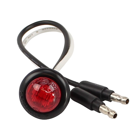 Phillips Lamp, Clearance/Marker, Connector, 3/4 Pc Rated Round Single Function, 2 0.180 Bullet, Red 51-34322